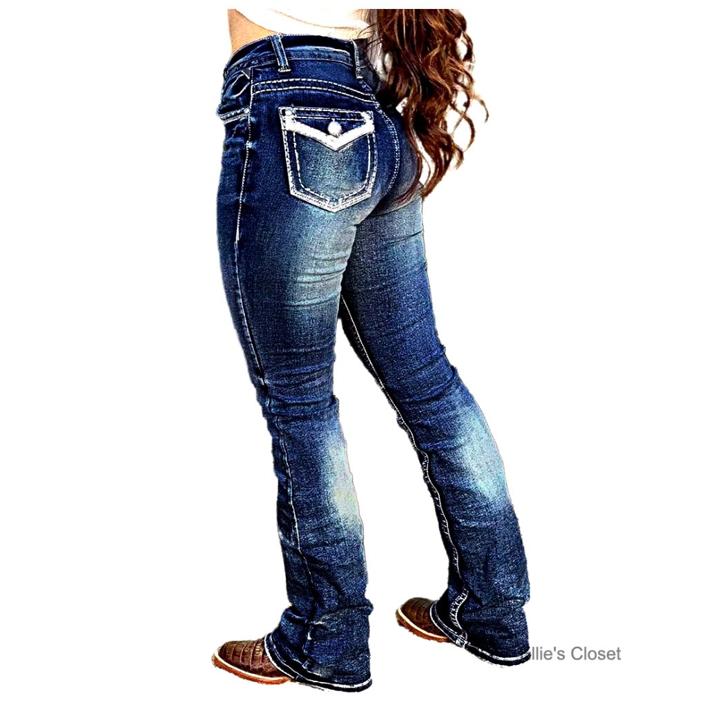 Boot Cut Jeans With Tummy Control And Butt Lifting Stretch